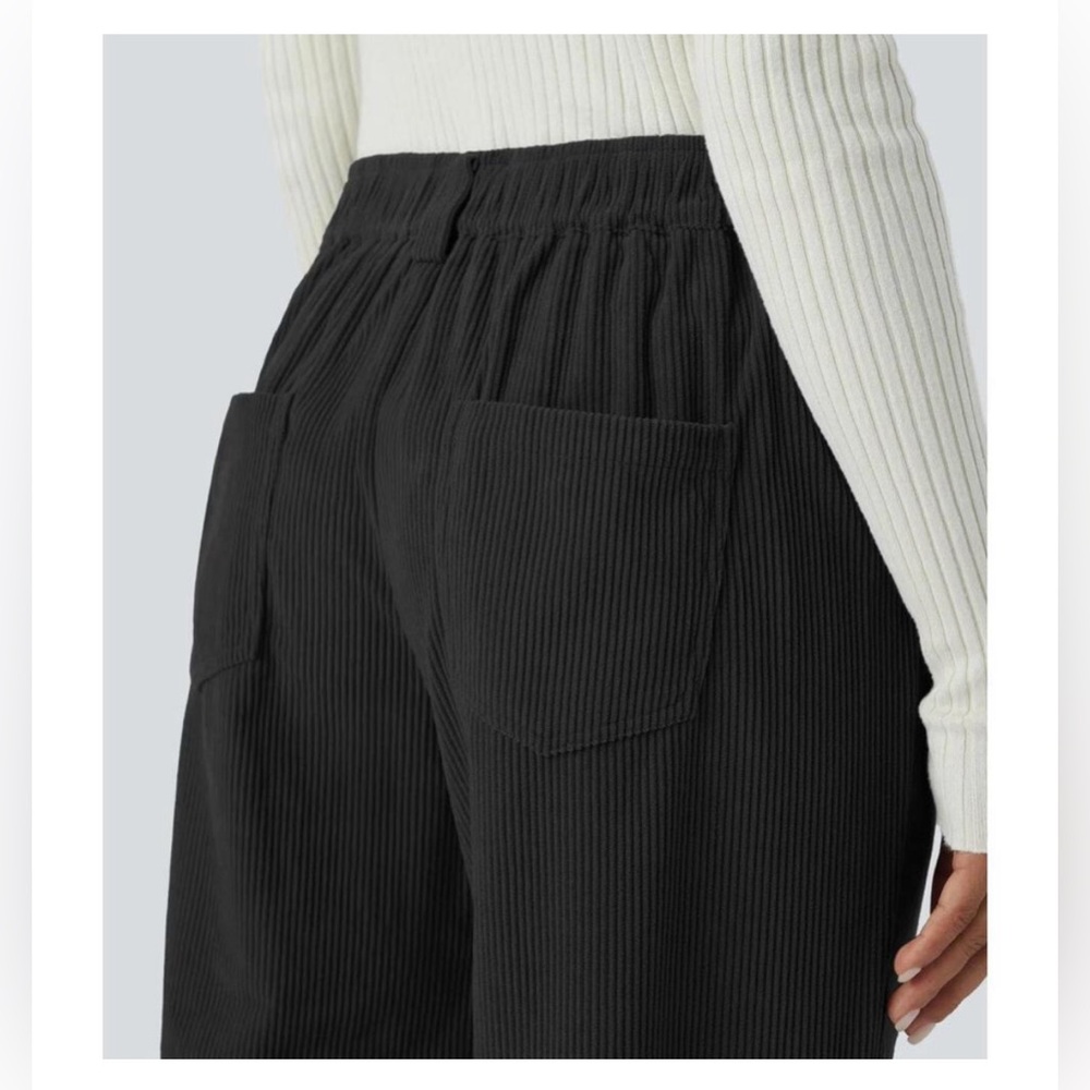 NWT Halara Mid Rise Pocket Straight Leg Corduroy Casual Pants Gray Size XL - Picture 8 of 11